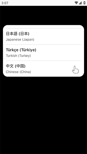 Launcher 2026语言选择界面截图,支持中文